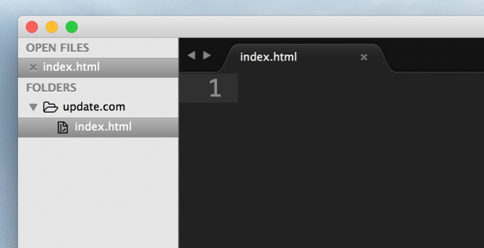 index.htmlファイルの作成