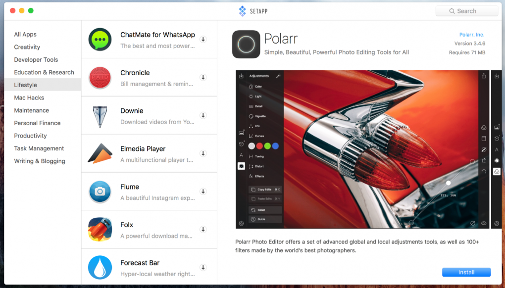 Macの人気アプリが定額で使えるサービスAPPSETのライフスタイル一覧
